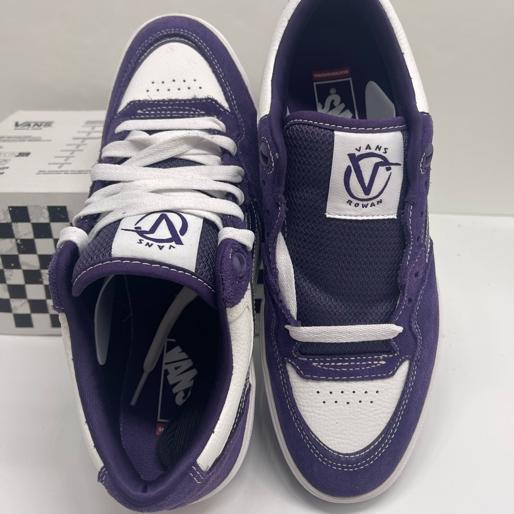 Vans Men's Purple and White Skate Rowan 2
Purple
VN000D3SPRP Sneakers - Picture 12 of 16